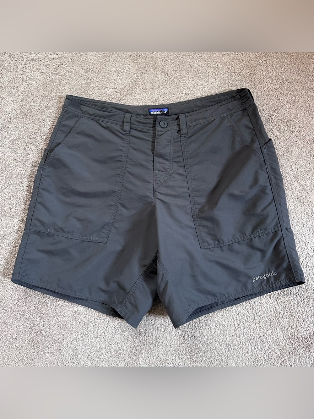 Patagonia Wavefarer Stand Up Hiking Outdoor Shorts Gray Size 34 - Picture 2 of 12